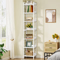 Tribesigns 78.7 in Tall Narrow Bookshelf, Freestanding 7 - Tier Bookcase, Skinny Corner Storage Organizer for Home Office