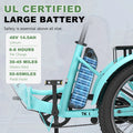 ABORON 3.0 Fat Tire Electric Trike for Senior Foldable E - Bike, 500W Motorized Tricycle Adult 20" Folding 3 Wheel Electric Commute Bike Trike W/48V