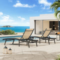 AECOJOY Outdoor Chaise Lounge, All Weather Pool Lounge Chairs Ergonomic Design (Beige, 1 PCs)