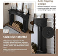 EPICOZY 43.3" Fireplace Mantel, Freestanding Fireplace Surround with Leg for Electric Fireplaces, MDF Mantel Surround with Shelf